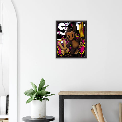 MONKE (BOTTOM) | WOODEN FRAMED PRINT