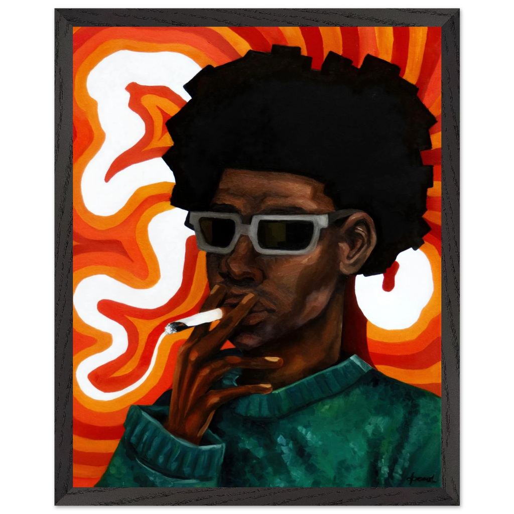 ORANGE RUSH | WOODEN FRAMED PRINT