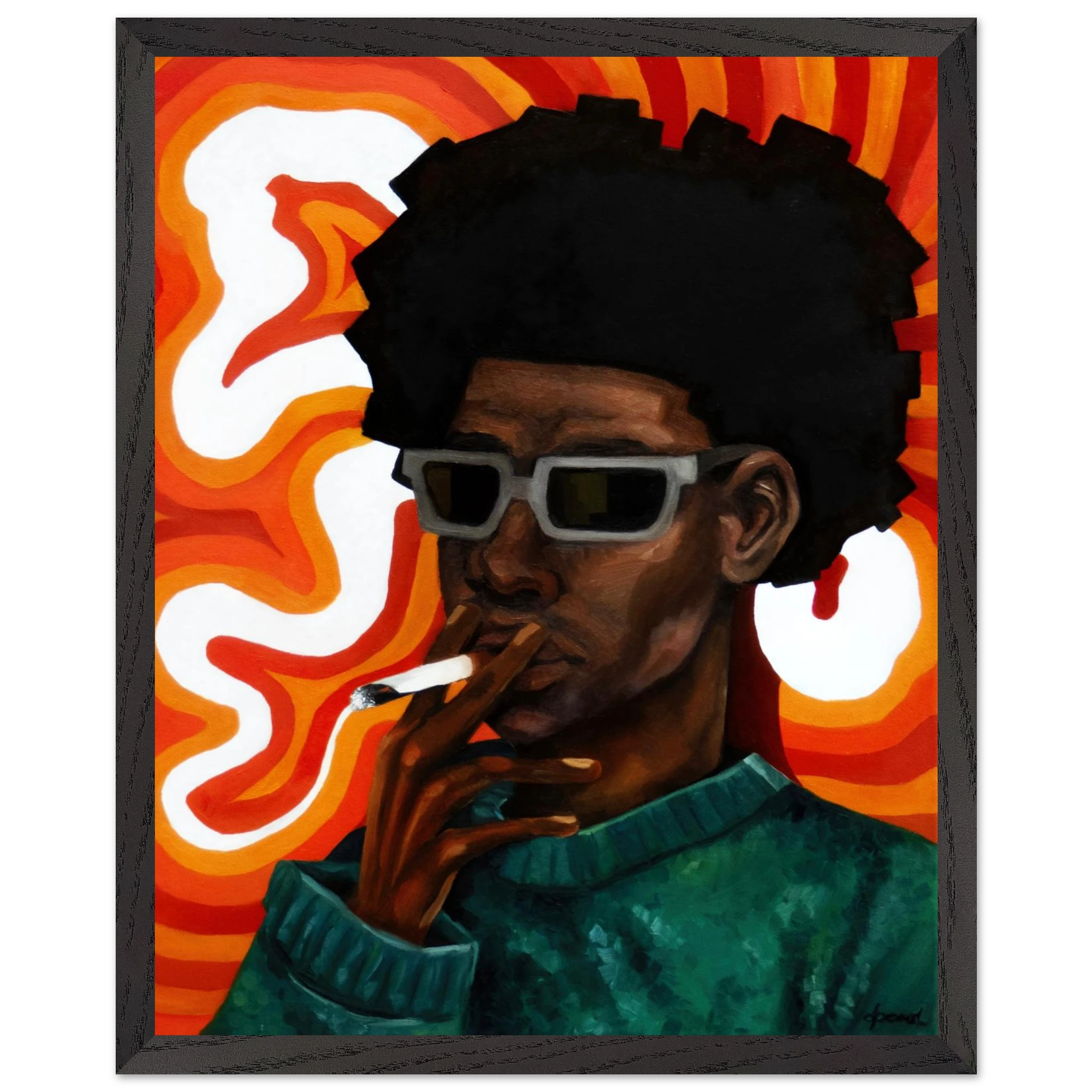 ORANGE RUSH | WOODEN FRAMED PRINT
