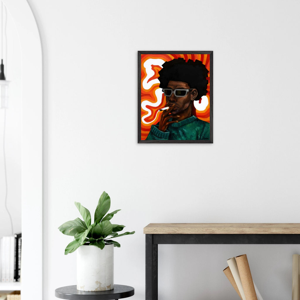 ORANGE RUSH | WOODEN FRAMED PRINT