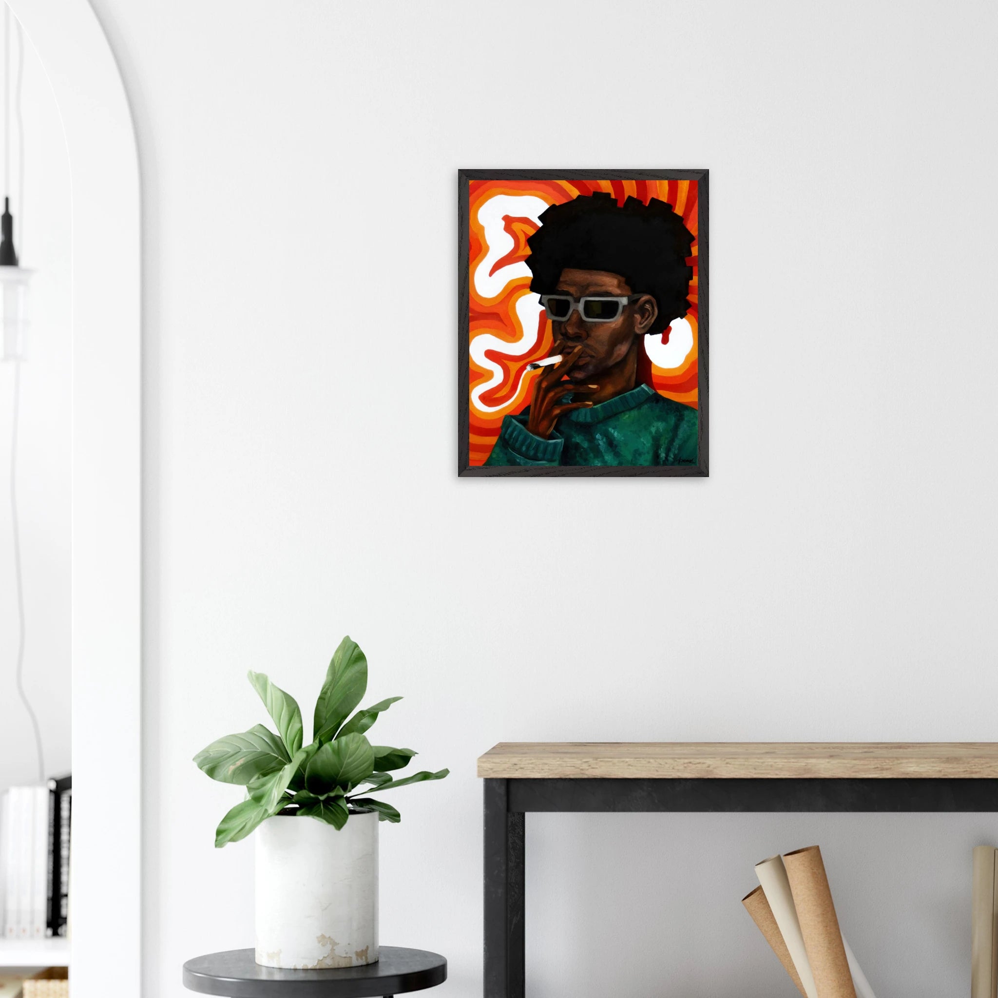 ORANGE RUSH | WOODEN FRAMED PRINT